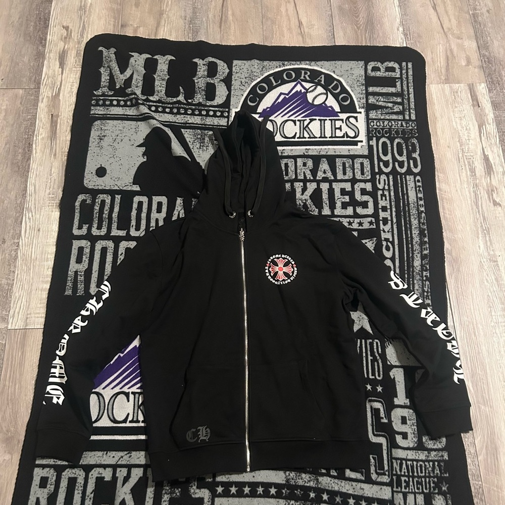 Chrome Hearts Made In Hollywood Plus Cross Zip Up Hoodie